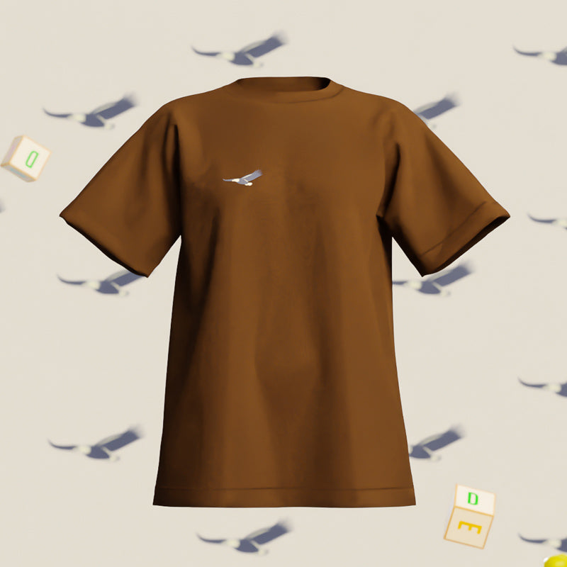 BROWN T-SHIRT KIDS EAGLE / HER GÅR DET GODT