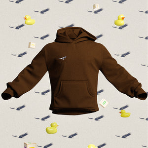 BROWN HOODIE KIDS - EAGLE / HER GÅR DET GODT
