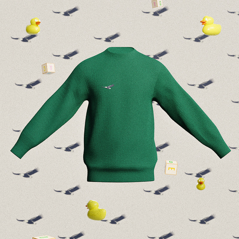 GREEN SWEATER KIDS EAGLE / HER GÅR DET GODT